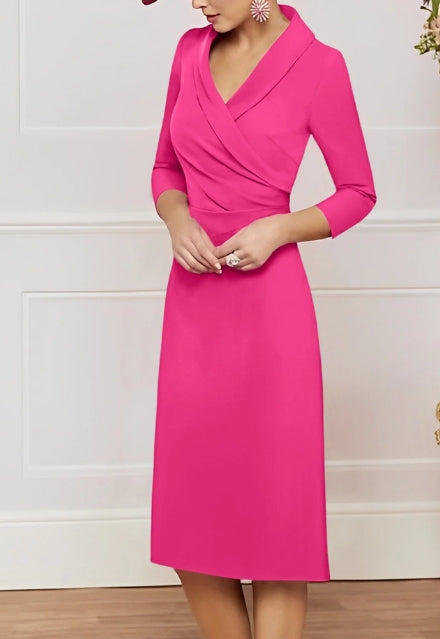 Elchic Boss Lady Chic Collared Wrap Dress