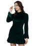 Green Velvet Sheath Dress