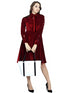 Red Velvet Fit & flared Chic Dress