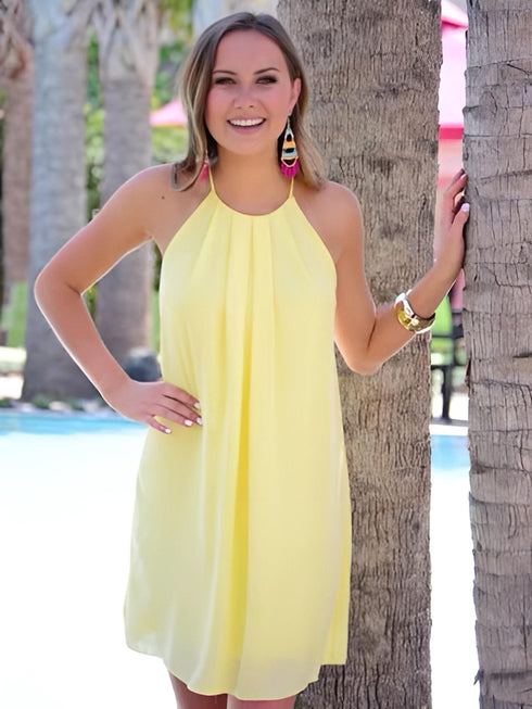 Elchic Halter Neck A-line Mini Dress