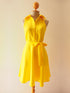 Yellow Solid Casual Dress