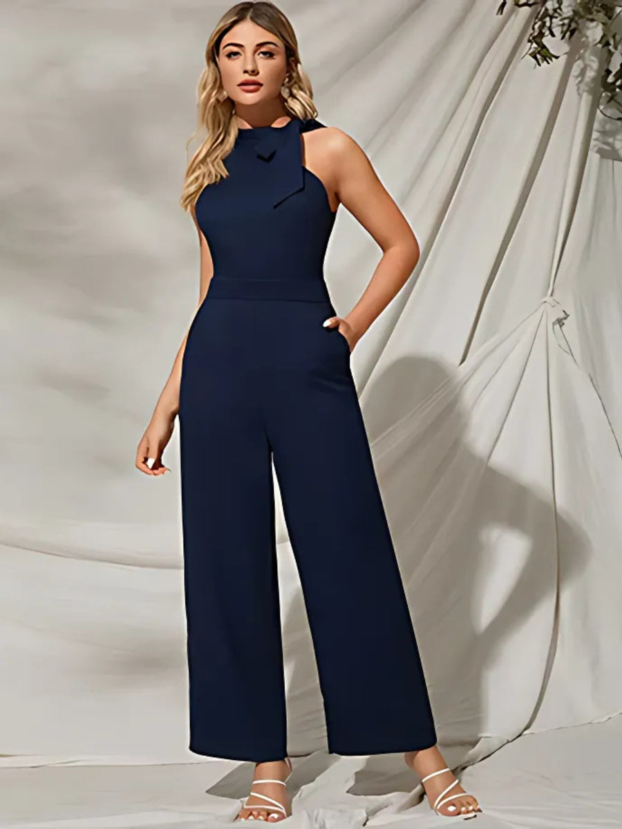 Vivo Alek Wide Jumpsuit - Navy Blue