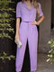 Purple Power Suit with Shirt and Pant Co-ord Set