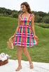 Elchic Multicolor Checks Print Mini Dress