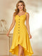 Elchic Women Mustard Yellow Solid Fit and Flare Dress