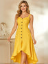 Elchic Women Mustard Yellow Solid Fit and Flare Dress