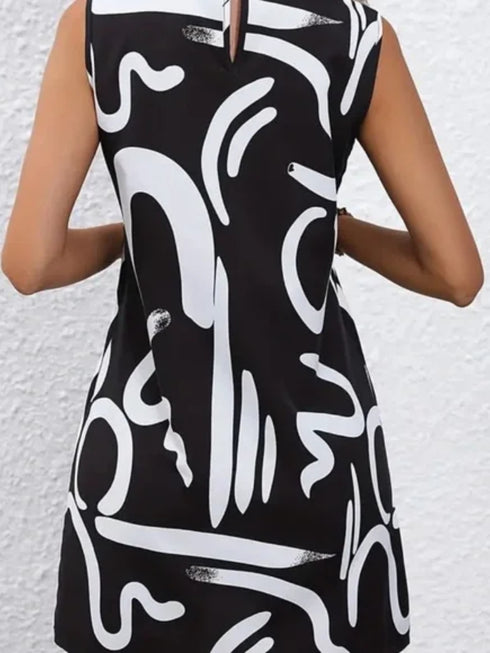 Elchic Brush Print Midi Tunic Dress