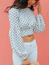 Printed Polka Dots Crop Top