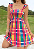 Elchic Multicolor Checks Print Mini Dress