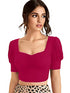 Sweetheart Neck Velvet Top