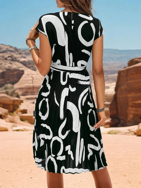 Elchic Black And White Tunic Midi Dress