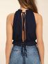 Elchic Halter Neck and Lace-up Backless Top