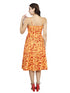 Orange & Yellow Abstract Printed Cut-out Dress