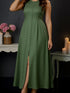 Elchic Solid Trendy Stylish Long Maxi Frock Dress