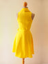 Yellow Solid Casual Dress