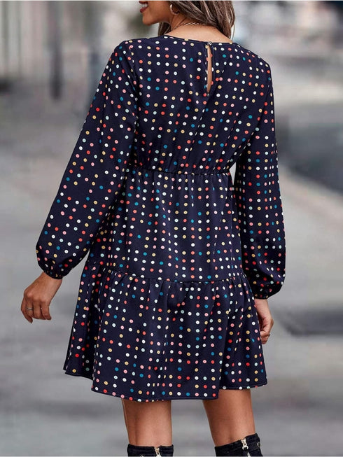 Playful Dots: Women's Keyhole Back Summer Dress