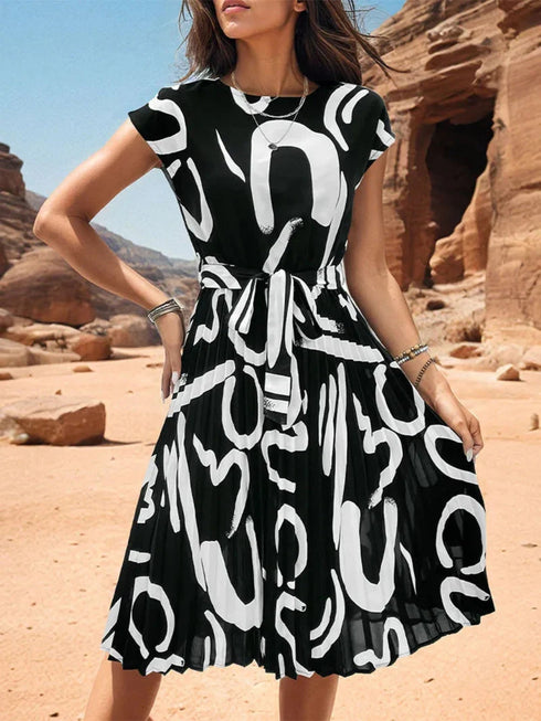 Elchic Black And White Tunic Midi Dress
