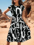 Elchic Black And White Tunic Midi Dress