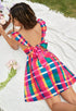 Elchic Multicolor Checks Print Mini Dress