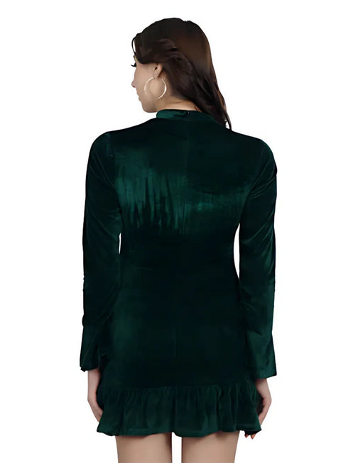 Green Velvet Sheath Dress
