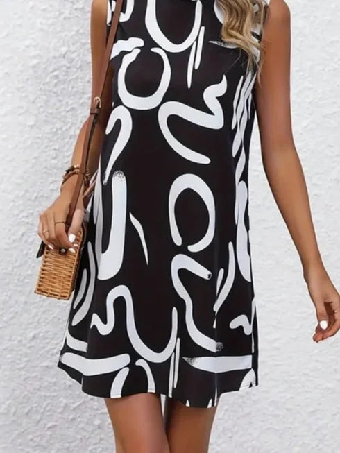Elchic Brush Print Midi Tunic Dress