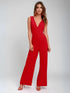 Radiant Ruby: Wide-Leg Sleeveless Jumpsuit
