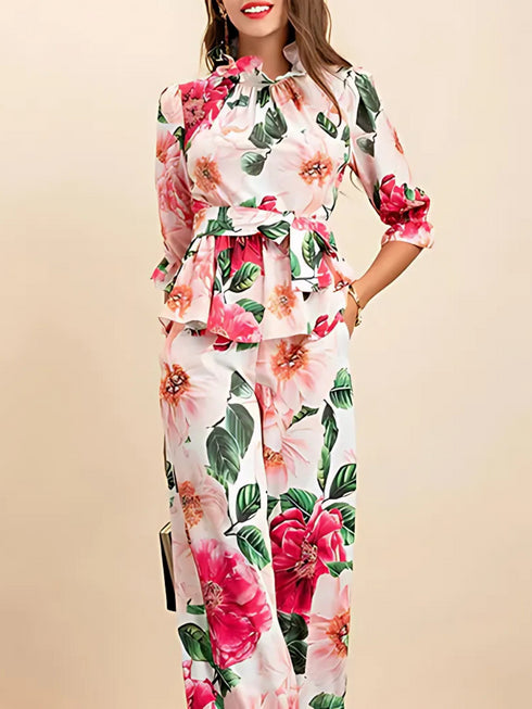 Tropical Floral Print Co-ord Set