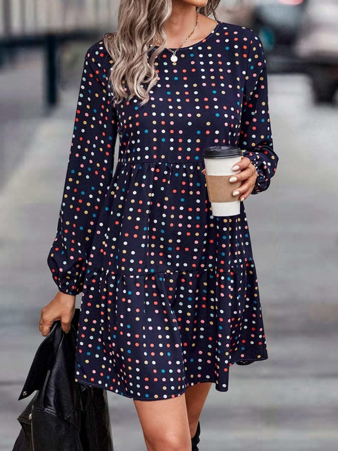 Playful Dots: Women's Keyhole Back Summer Dress