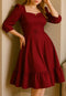 Elchic Elegant Fit & Flare Belted Midi Dress