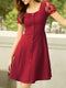 Elchic Button Down A-line Trending Cotton Dress