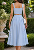 Elchic Powder Blue Skirt and Top Pair Set