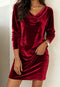 Elchic Cowl Neck Velvet Dress