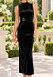 Elchic Belted Velvet Maxi Dress