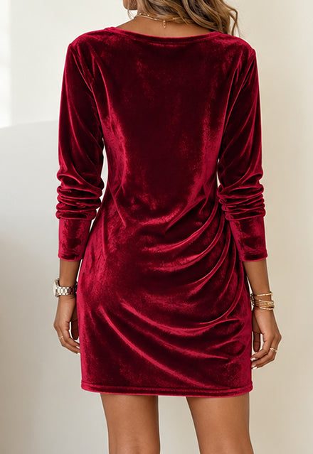 Elchic Cowl Neck Velvet Dress