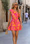 Elchic Pink Ruffle Summer Dress