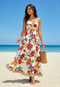 Elchic Tropical Floral Print Spaghetti Strap Maxi Dress