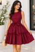 Elchic Burgundy Bow Waist Dress