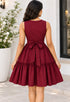 Elchic Burgundy Bow Waist Dress