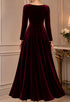 Elchic High Waist Sweet Heart Neck Velvet Dress