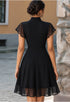 Elchic Black Chiffon Ruffle Dress