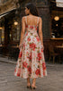 Elchic Sweetheart Neckline Floral Fit And Flare Midi Dress