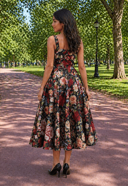 Elchic Elegant Evening Floral Cocktail Dress