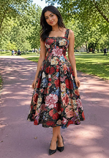 Elchic Elegant Evening Floral Cocktail Dress