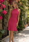 Elchic Solid Pink Halter Neck Dress