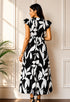 Elchic Leaf Print Wrap Dress
