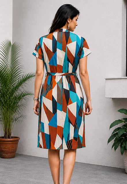Elchic Tie Waist Midi Dress