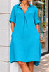 Elchic Tropical Turquoise Casual Tunic Dress