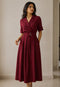 Elchic Belted Shirt Collar Dress