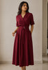 Elchic Belted Shirt Collar Dress