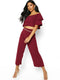 Maroon solid ruffled Co-ord Set